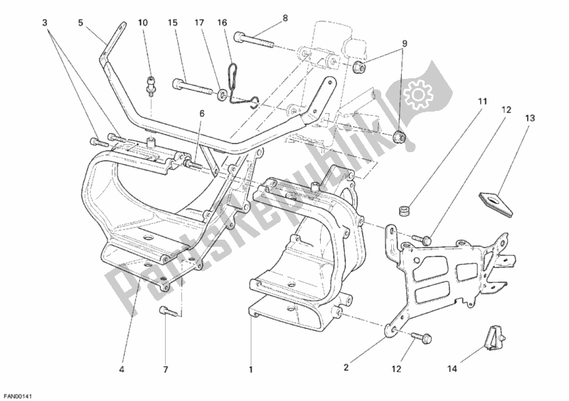 Wszystkie części do Wspornik Reflektora Ducati Sport ST3 S ABS 1000 2007
